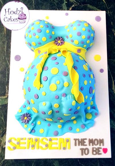 The Mom to be🤰🏻💙💜 - Cake by Hend Taha-HODZI CAKES