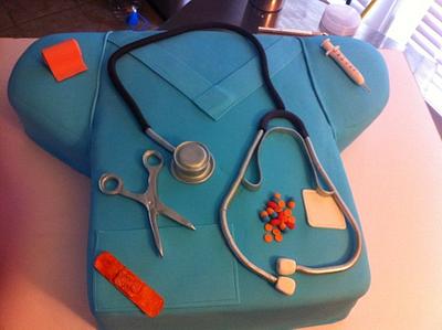 Medical Scrubs Cake - Cake by Teresa