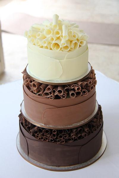 Chocolate Curl Cake - Cake by Jo Kavanagh