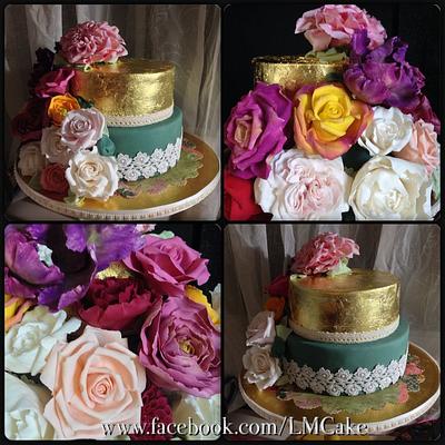Grandma's 80th Birthday cake! - Cake by Lisa Templeton