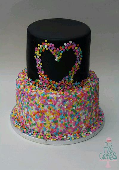Colourful confetti cake - Cake by Mrs M's Cakes