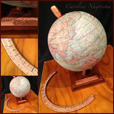 Antique World Globe - Cake by Caroline Nagorcka - Sculptress of Cakes