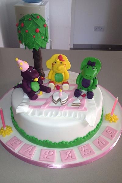 Barney and friends - Cake by Vanilla bean cakes Cyprus