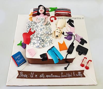 Lazy Girl theme cake - Cake by Sweet Mantra Homemade Customized Cakes Pune