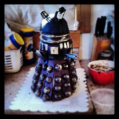 Dalek cake for Dr. Who Christmas special - Cake by Chris Phillippe