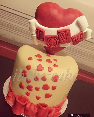 Love Heart cake - Cake by ibake-cake