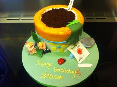Chocolate flowerpot - Cake by macakes