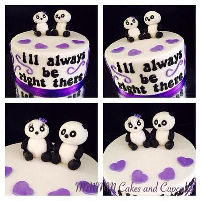 Pandas in Love - Cake by Mmmm cakes and cupcakes