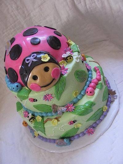 Ladybug 1st Birthday - Cake by Tiffany Palmer