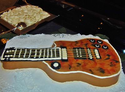 Guitar buttercream shaped cake - Cake by Nancys Fancys Cakes & Catering (Nancy Goolsby)