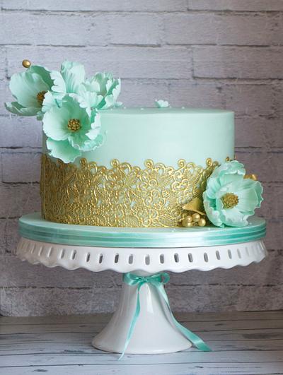 Wedding cake in tiffany - Cake by Vanilla & Me
