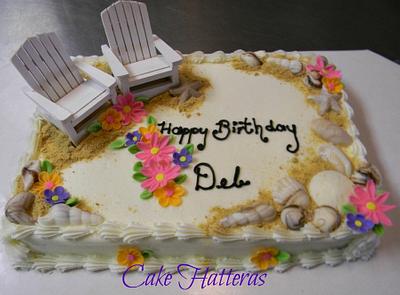 Beachy Birthday - Cake by Donna Tokazowski- Cake Hatteras, Martinsburg WV