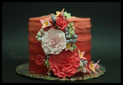 Ombre Cake  - Cake by Olivearts