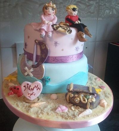 Princess and Pirate cake - Cake by adele