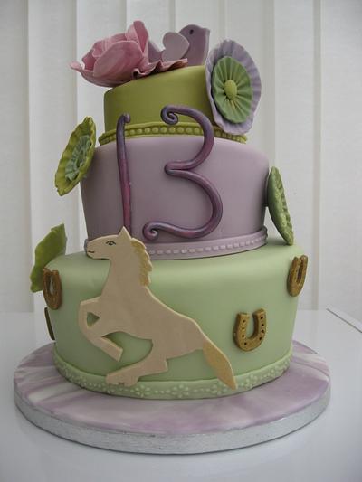 Topsy Turvy 13th Birthday Cake - Cake by Combe Cakes