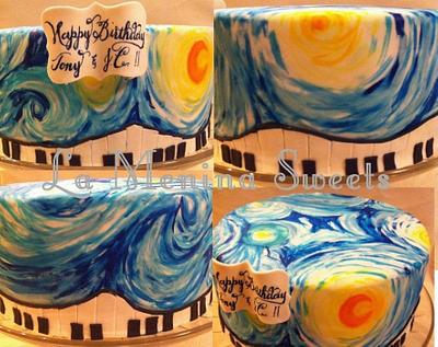 Claire de Lune & Starry Night mash up - Cake by Cristi