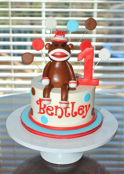Sock Monkey Smash Cake - Cake by Hope Crocker