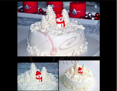 White Christmas Cake - Cake by CindyLiBuenCakes