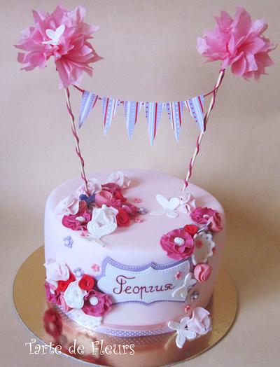 1st b-day girly cake - Cake by Tarte de Fleurs