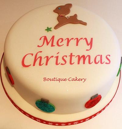 Baby Deer Christmas cake - Cake by Boutique Cakery