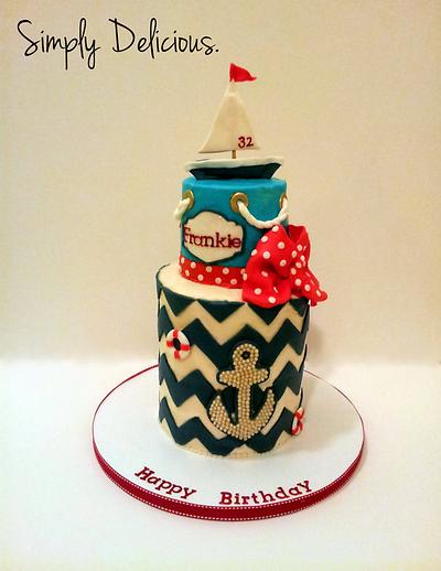 Nautical  - Cake by Simply Delicious Cakery