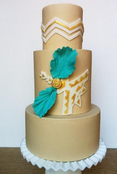 Elegant Navajo Wedding Cake - CakeCentral.com