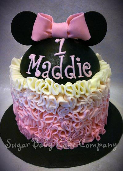 Ruffled Minnie Mouse Cake - Cake by Kristi
