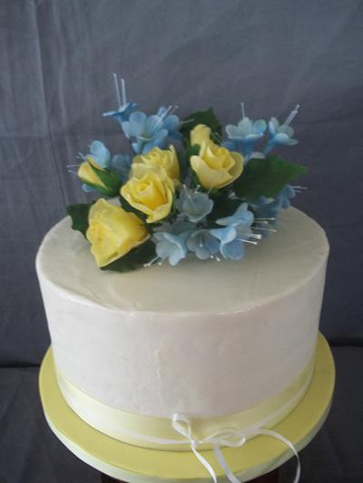 Buttercream and flowers - Cake by Willene Clair Venter