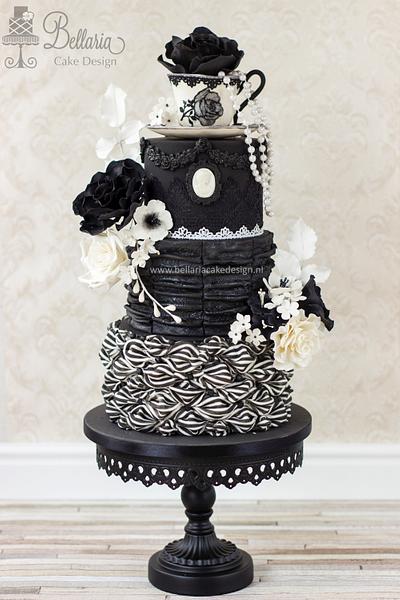 Victorian Gothic chic tea party - Cake by Bellaria Cake Design 