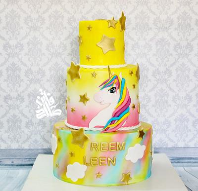 Unicorn rainbow cake - Cake by Faten_salah