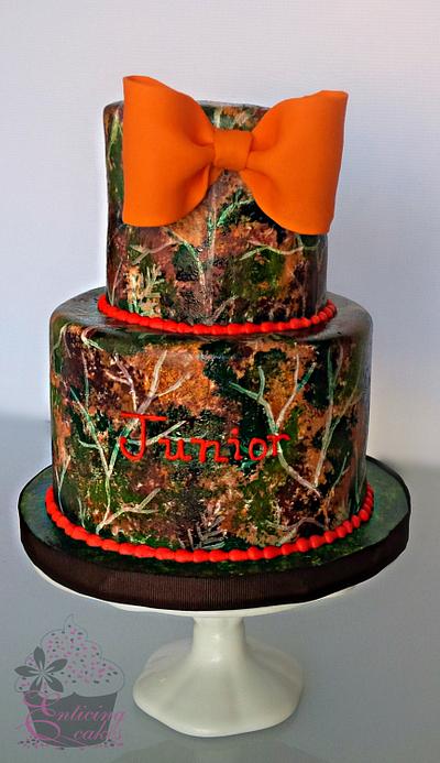 Handpainted Camo  - Cake by Enticing Cakes Inc.