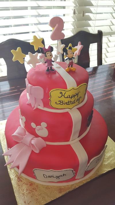 Minnie and mickey mouse cake  - Cake by Pam1727