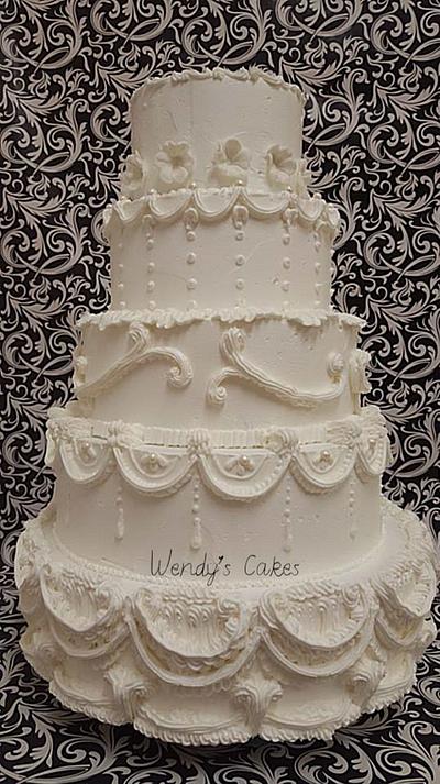 Butter Cream Lambeth Wedding Cake - Cake by Wendy Lynne Begy