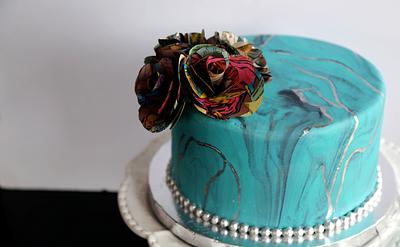 Turquiose Gemstone Cake - Cake by Kellie Witzke