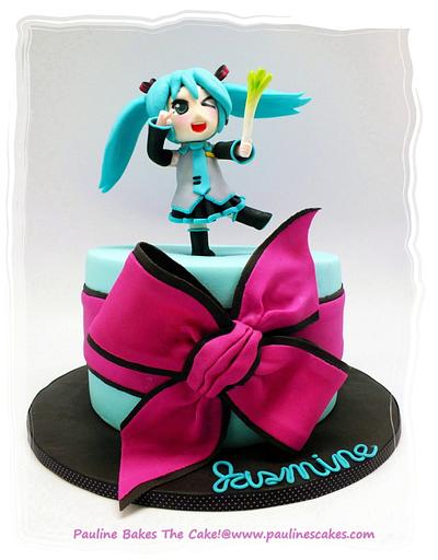 Kawaii "Po Pi Po" Hatsune Miku For Jasmine! - Cake by Pauline Soo (Polly) - Pauline Bakes The Cake!