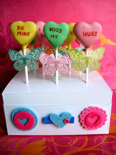 Valentines Cake Pops - Cake by Renee Daly