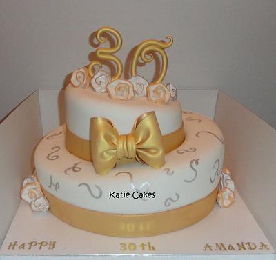 Silver and Gold Topsy Turvy - Cake by Katie Cortes