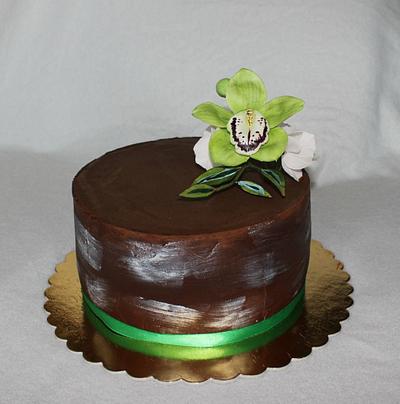 Green orchid - Cake by Anka