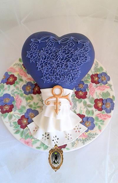 PURPLE HEART - tribute to Prince CPC Prince collaboration - Cake by ARISTOCRATICAKES - cake design by Dora Luca