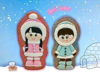 Cute eskimo cookies - Cake by Gele's Cookies