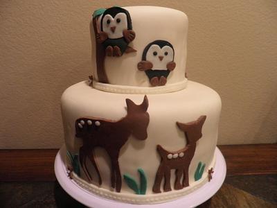 Woodsy baby shower Cake - Cake by carolyn chapparo