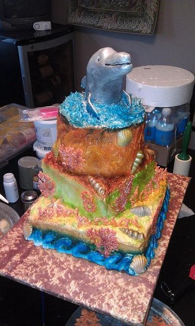 Dolphin Cake - Cake by Traci