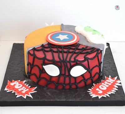 Marvel comic cake  - Cake by Enchantedcupcakes