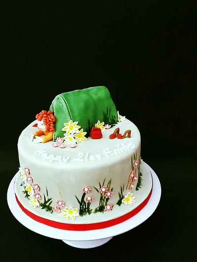 Let's go camping  - Cake by lorraine mcgarry
