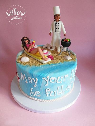 Beach cake  - Cake by Willow cake decorations