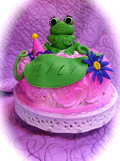 Frog and Flowers Birthday - Cake by SugarMommas Custom Cakes