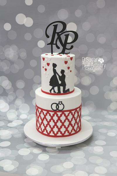 Engagement cake - Cake by D Sugar Artistry - cake art with Shabana