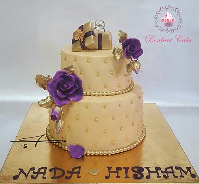 violet roses - Cake by mona ghobara/Bonboni Cake