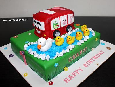 5 little ducks theme cake - Cake by Sweet Mantra Homemade Customized Cakes Pune
