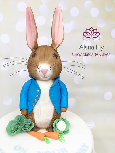 Large modelled Peter Rabbit Cake - Cake by Alana Lily Chocolates & Cakes